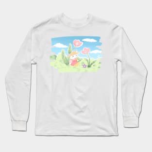 Claude and Meadow Flower | Bunniesmee Long Sleeve T-Shirt